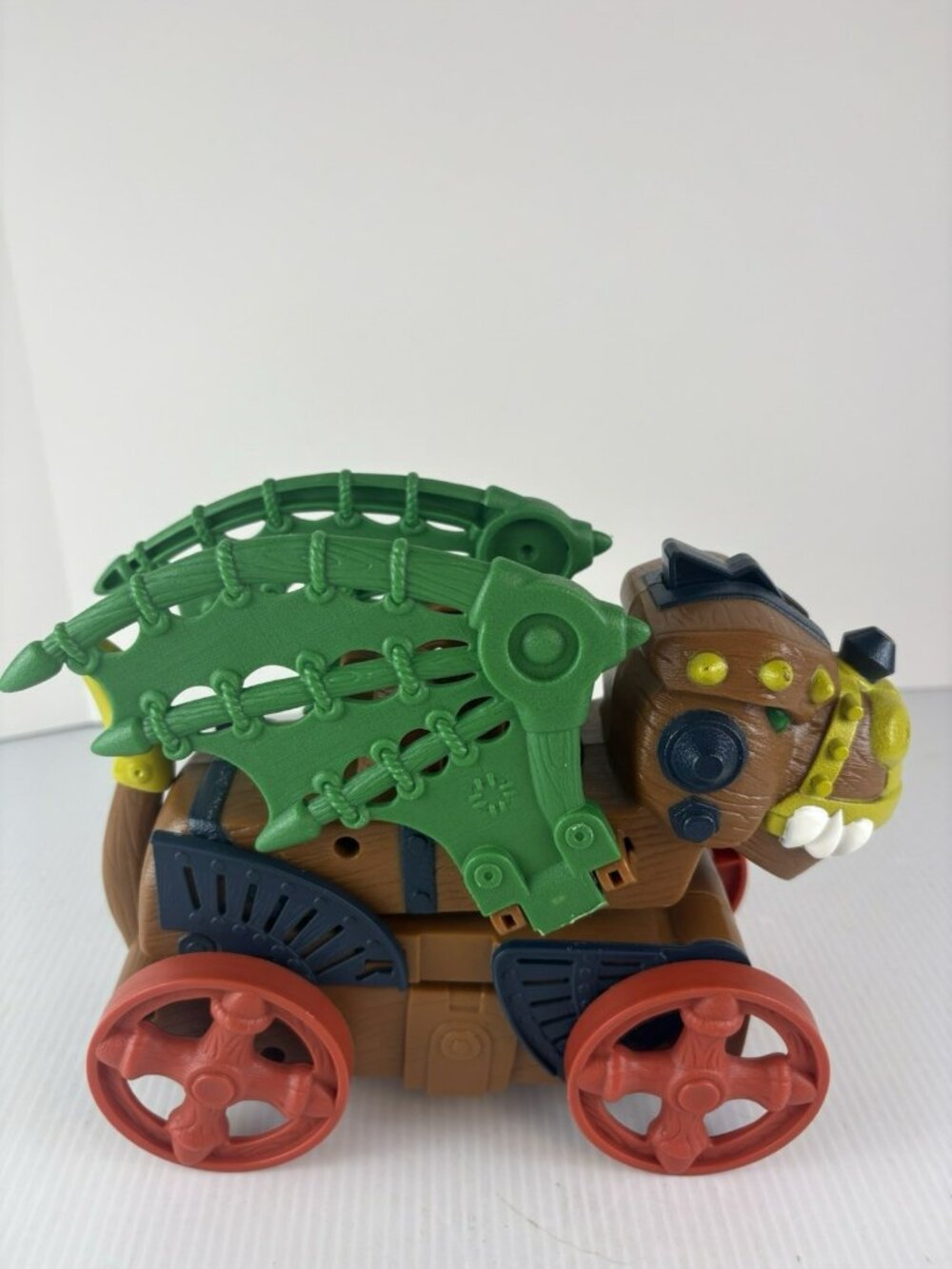 Imaginext 2009 Dragon Wagon Vehicle-Dragon Extends Trebuchet Missing Missiles
